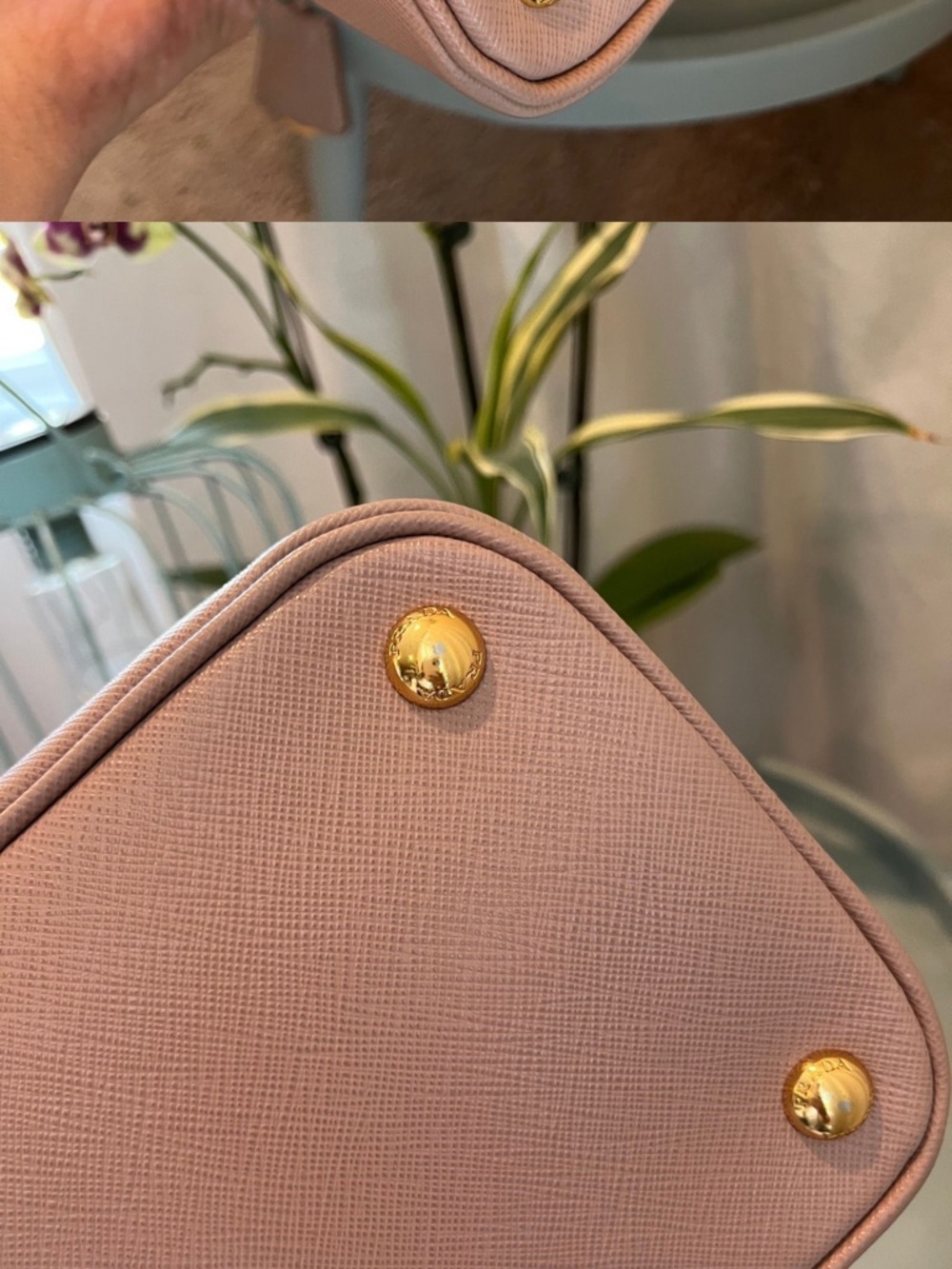 Prada Double-Handle Saffiano Satchel in Blush Pink - Picture 16 of 16